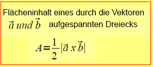 Dreieck und Vektorprodukt