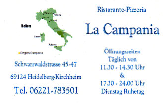 Ristorante La Campania. Heidelberg