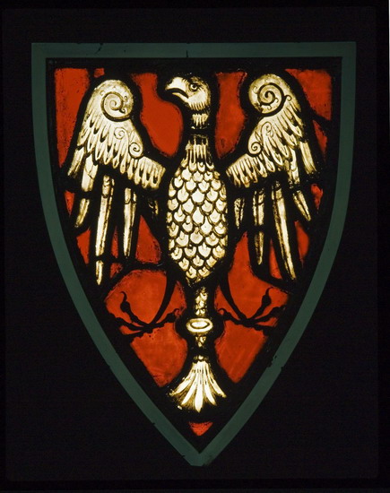 Wappenschild mit einköpfigem Adler