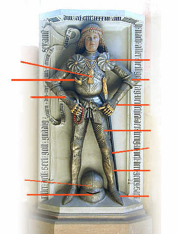 Ritter Georg von Sack in seiner Rüstung, Klosterkirche Heilsbronn
