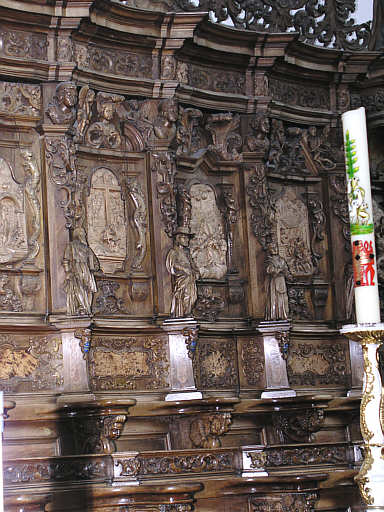 Barockes Chorgestühl in der Klosterkirche von Bad Schussenried