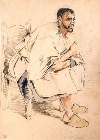 Delacroix: Sitzender Araber