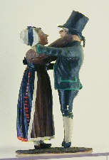 Männertracht mit dunkelblauem Strohhut