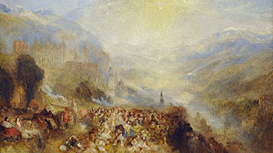 William Turner: Heidelberg Castle in odden times. 1845. 