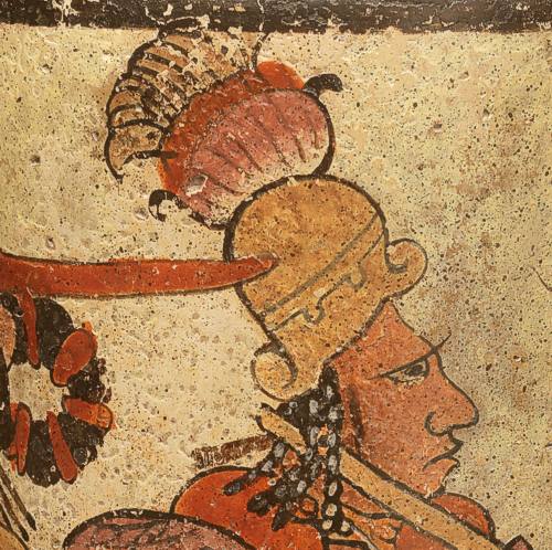 Vase mit vierfiguriger Szene, Guatemala, Maya, 600900 n. Chr.