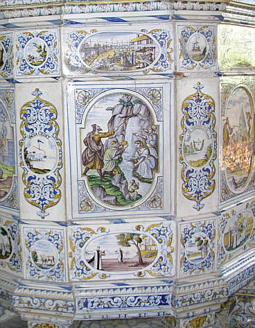 Schloss Salem, Sommerrefektorium, Fayencekachel