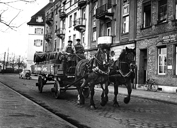 Brauerei-Kutsche Nr. 20 in Mannheim, um 1930 © Eichbaum-Brauerei