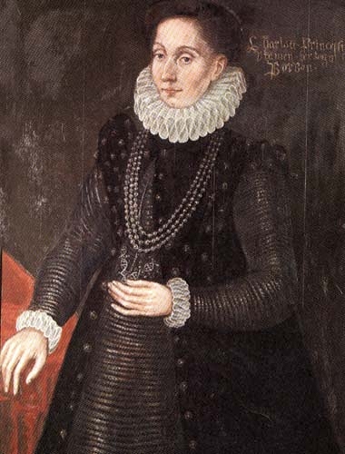 Porträt Charlottes de Bourbon-Montpensier von Daniël van den Queborn, etwa 1582