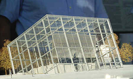 Das geplante Schutzhaus für das Limestor bei Dalkingen im Modell