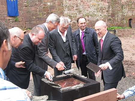 Grundsteinlegung für das Besicherzentrum im Schloss Heidelberg