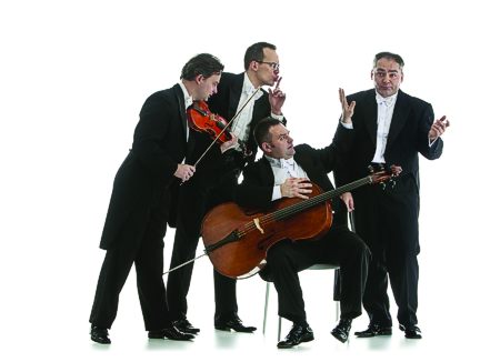 Die vier Musiker der polnischen MozartGroup: die Geiger Filip Jaslar und Michal Sikorski, der Bratscher Pawel Kowaluk und der Cellist Boleslaw Blaszczyk (Bild: MozartGroup)