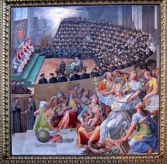 Das Trienter Konzil, Gemälde von Pasquale Cati, 1588