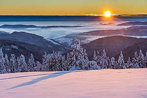 Sonnenuntergang im Winter