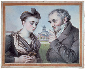 C. J. A. Agricola: Doppelbildnis Johann Peter Hebel mit Elisabeth Baustlicher, 1814 (Historisches Museum Basel, CC BY-SA 4.0).