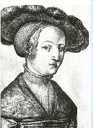 Sabina von Bayern. Gemahlin des Herzogs Ulrich von Württemberg. Bild: Wikimedia Commons, PD