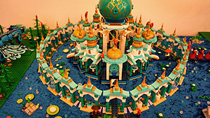 Schloss Bruchsal, Lego-Ausstellung: Exotisches Bauwerk. Foto: Hügelhelden/Stephan Gilliar.