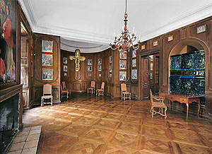 Magdalenenklause im Schlosspark Nymphenburg, Blick ins Innere.