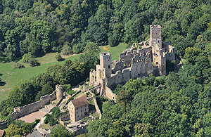 Burg Rötteln. Luftbild.