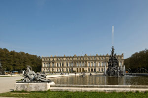 Schloss Herrenchiemsee, Gartenseite
